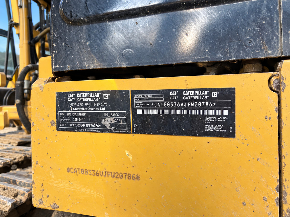 Used 2021 A31 CAT 336 GC 35.4 t 2500h Crawler Excavator – Unit CAT336GC