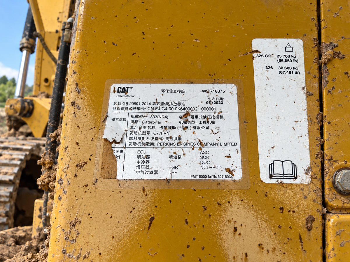 Used 2023 A41 CAT 333 32.9 t 6600h Crawler Excavator – Unit CAT333