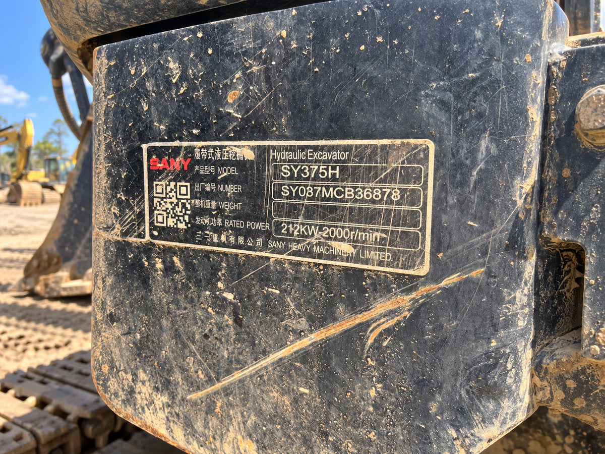 Used 2022 SANY SY375H 37.5 t 7540h Crawler Excavator - Unit SY375H