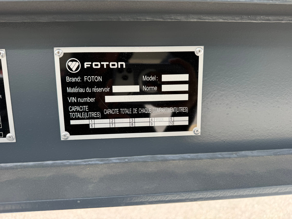 New FOTON TANK45000 60000 kg 12.5 m Aluminum Fuel Tank Semi-Trailer