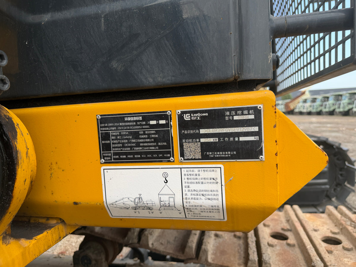 Used 2025 LIUGONG CLG939FGA 39.8 t Crawler Excavator – Unit 939F